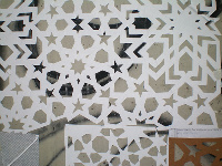 Arabic paper cutout street art